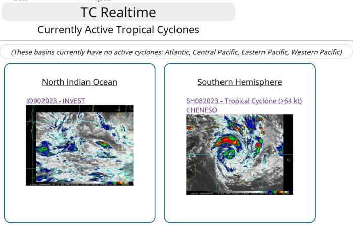 TC 08S(CHENESO): +35knots/24h, forecast to peak at CAT 3 US by 72h// Invest 90B//GTHO maps// 2503utc