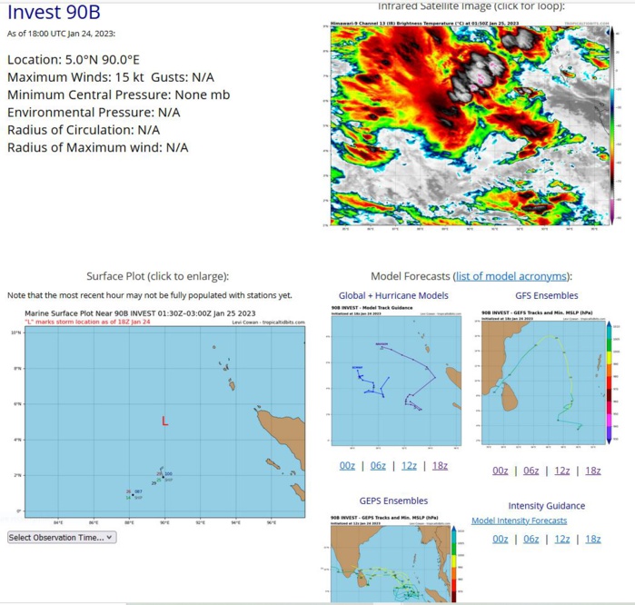 TC 08S(CHENESO): +35knots/24h, forecast to peak at CAT 3 US by 72h// Invest 90B//GTHO maps// 2503utc
