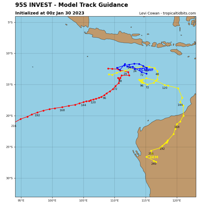 TC 08S(CHENESO) estimated peak intensity was 85knots/CAT 2 US//Invest 90B//Invest 94S//Invest 95S// 3003utc, 06utc update