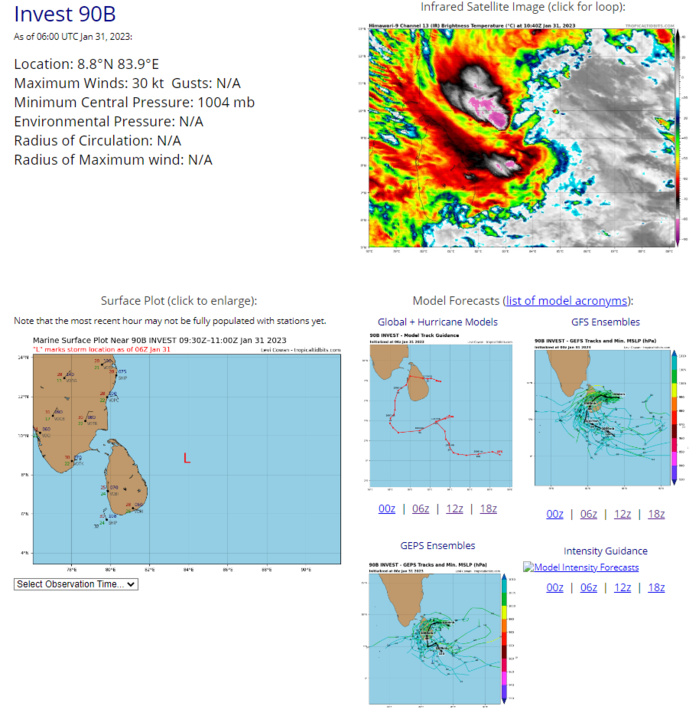Invest 90B: Tropical Cyclone Formation Alert//Invest 94S and Invest 95S//Ecmwf: 10 Day  Storm Tracks// 3109utc