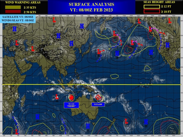 Southern Hemisphere: more active: CAT 2 US TC 08S(FREDDY)//TC 12P(GABRIELLE) intensifying//Invest 94S//3 week GTHO maps//0803utc