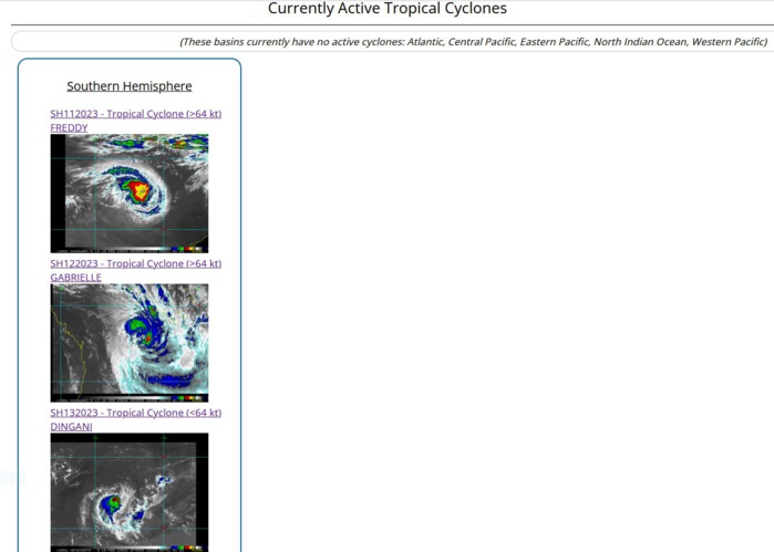 TC 12P(GABRIELLE): CAT 2 US//TC 13S(DINGANI) to reach 65knots by 48h//TC 11S(FREDDY): to peak once again//Invest 90P//1009utc