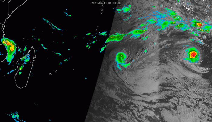 TC 13S(DINGANI) to peak at 70knots/CAT 1 US by 36h//TC 11S(FREDDY) to reach CAT 3 US by 36h//12P(GABRIELLE) subtropical//1109utc