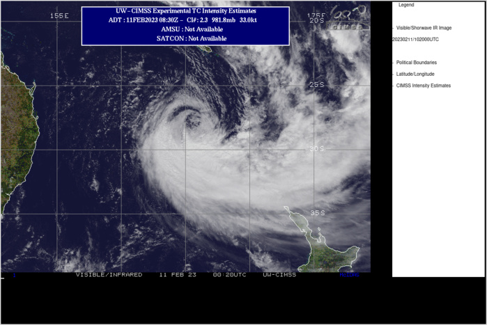 TC 13S(DINGANI) to peak at 70knots/CAT 1 US by 36h//TC 11S(FREDDY) to reach CAT 3 US by 36h//12P(GABRIELLE) subtropical//1109utc