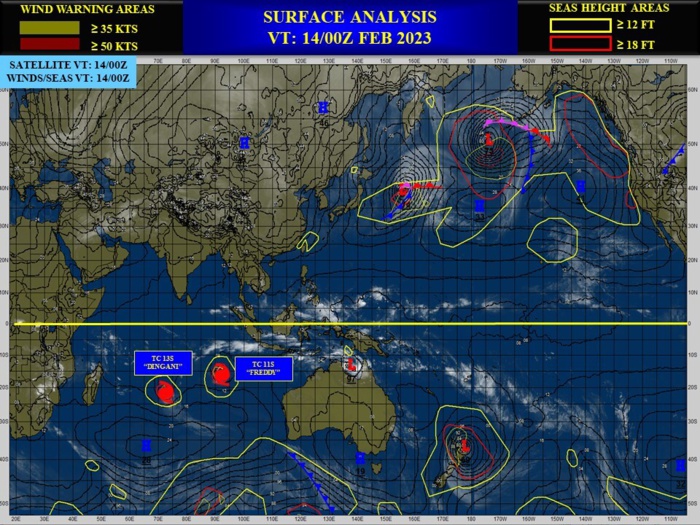 TC 11S(FREDDY) moving westwards,re-intensifying//TC 13S(DINGANI)poleward&decaying//12P:subtropical//Invest 91P//Invest 99W//1409utc