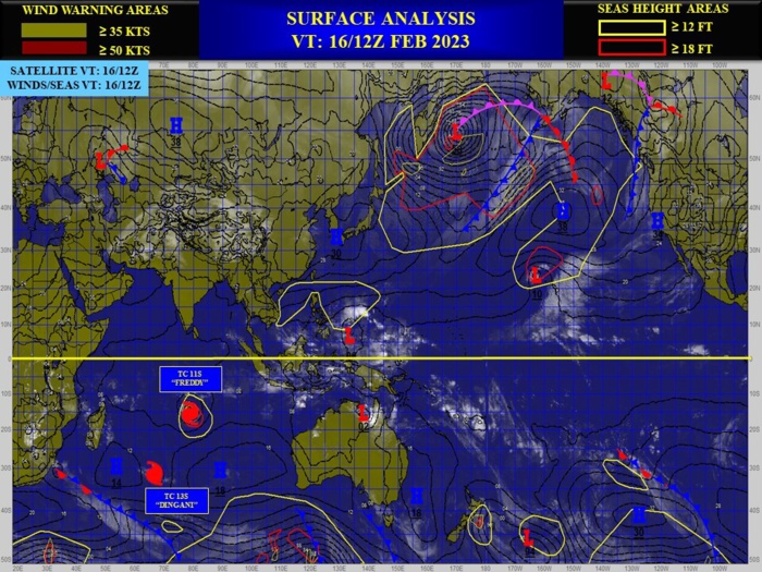 TC 11S(FREDDY): peaked at CAT 5 US now CAT 4 //TC 13S(DINGANI): final warning//Invest 99W//Invest 91P//16/15utc