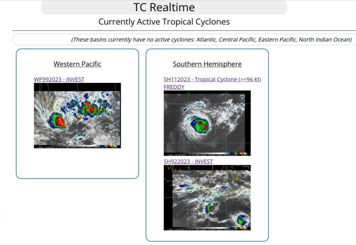 TC 11S(FREDDY): powerful and compact CAT 4 US approaching the Mascarenes//Invest 99W//Invest 91P//Invest 92S// 1715utc update