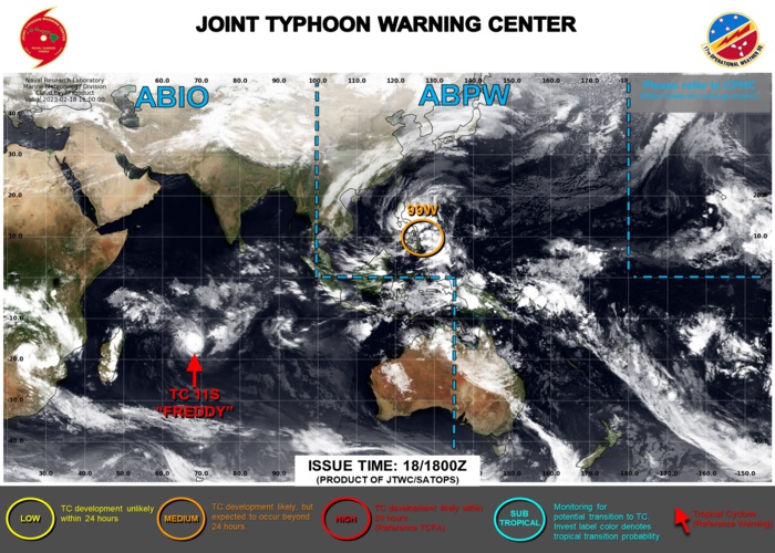 JTWC IS ISSUING 12HOURLY WARNINGS AND 3HOURLY SATELLITE BULLETINS ON TC 11S(FREDDY).