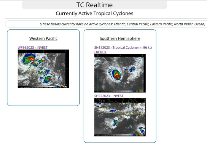 TC 11S(FREDDY) to re-intensify at CAT 4 US approaching the Mascarenes//Invest 99W up-graded//Invest 92S//Invest 93S//1815utc update TC 11S(FREDDY) to re-intensify at CAT 4 US approaching the Mascarenes//Invest 99W up-graded//Invest 92S//Invest 93S//1815utc update