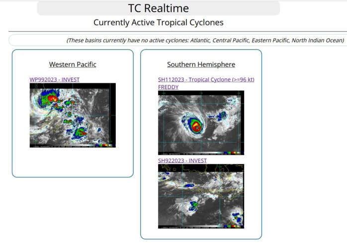TC 11S(FREDDY) to re-intensify at CAT 4 US approaching the Mascarenes//Invest 99W up-graded//Invest 92S//Invest 93S//1815utc update