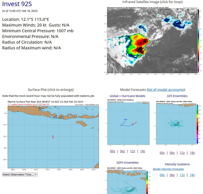 TC 11S(FREDDY) to re-intensify at CAT 4 US approaching the Mascarenes//Invest 99W up-graded//Invest 92S//Invest 93S//1815utc update