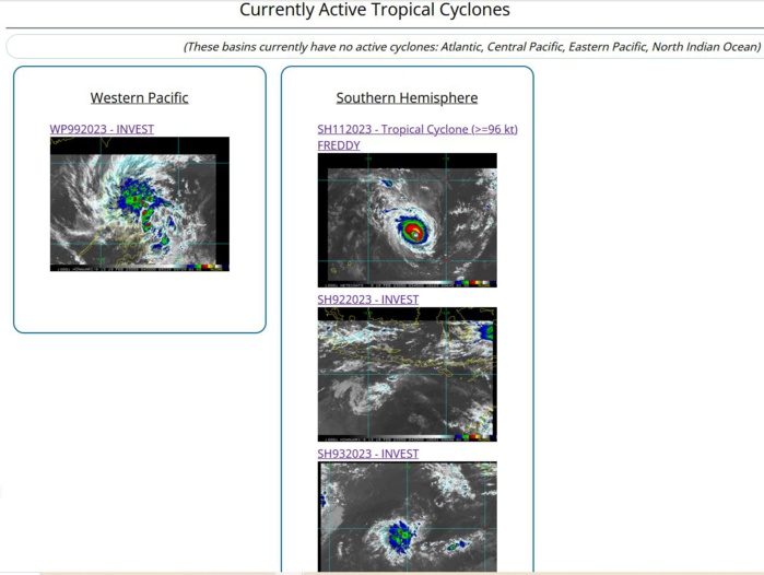 TC 11S(FREDDY) Super Typhoon again rapidly approaching Mauritius & Réunion islands//Invest 99W//Invest 92S//Invest 93S//1903utc update