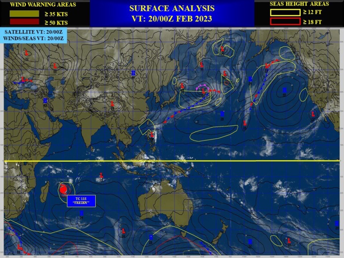 TC 11S(FREDDY)set to make landfall near Mananjary/MADAGASCAR shortly after 24h as a strong CAT3 US//Invest 99W//Invest 93S// 2015utc