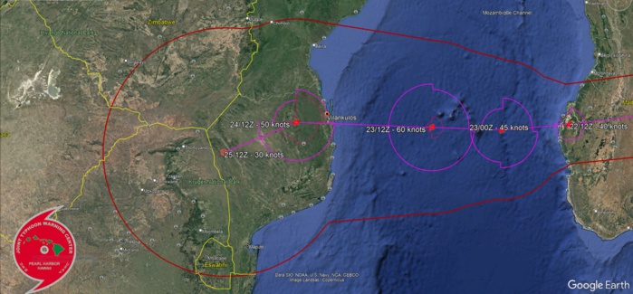 FINAL LANDFALL OVER SOUTHERN MOZAMBIQUE FOREACAST AROUND +66H.