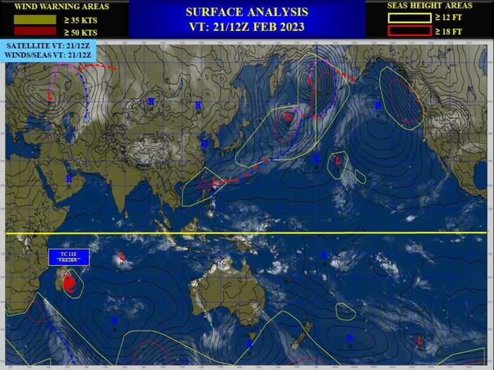CAT 3 US TC 11S(FREDDY) striking Mananjary/MADAGASCAR final landfall over Southern MOZ//Invest 93S//3 week GTHO maps//2115utc