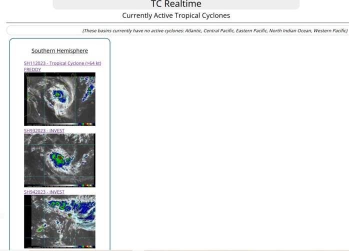 TC 11S(FREDDY) soon over the MOZ Channel with 5th intensity peak& landfall near Vilankulos after 48h//Invest 93S TCFA//Invest 94P//2203utc