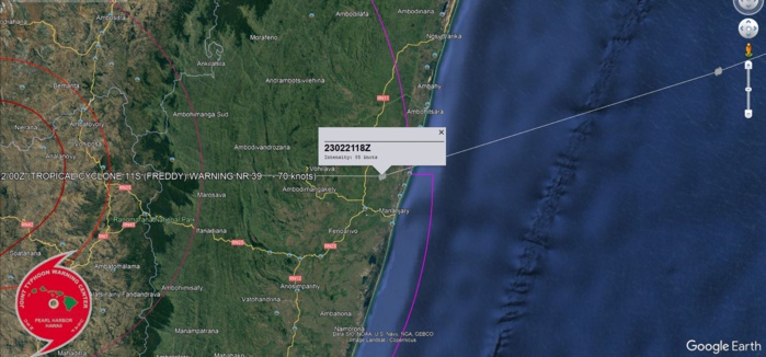 TC 11S(FREDDY) soon over the MOZ Channel with 5th intensity peak& landfall near Vilankulos after 48h//Invest 93S TCFA//Invest 94P//2203utc