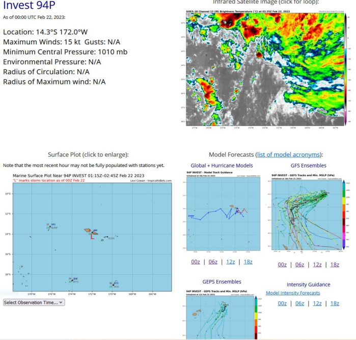 TC 11S(FREDDY) soon over the MOZ Channel with 5th intensity peak& landfall near Vilankulos after 48h//Invest 93S TCFA//Invest 94P//2203utc