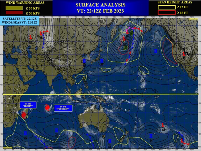 TC 11S(FREDDY) soon over the MOZ Channel with 5th intensity peak& landfall near Vilankulos after 48h//Invest 93S TCFA//Invest 94P//2203utc