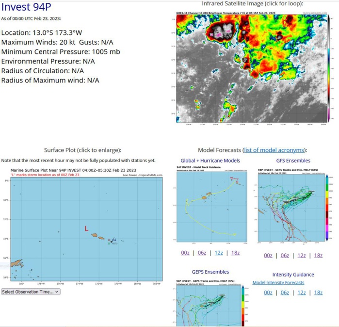 TC 11S(FREDDY) re-intensifying making final landfall in 24/36h near Vilanculos/MOZ//TC 14S(ENALA)//Invest 94P//Invest 93S//2303utc