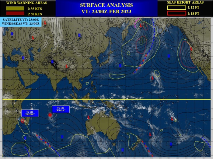 TC 11S(FREDDY) re-intensifying making final landfall in 24/36h near Vilanculos/MOZ//TC 14S(ENALA)//Invest 94P//Invest 93S//2303utc