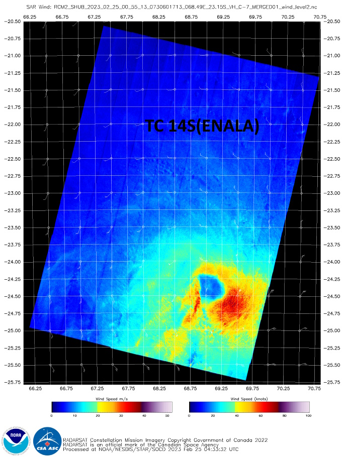 TC 14S(ENALA) gradually weakening next 48h//Over-land remnants of CAT 5 11S(FREDDY)//Invest 94P set to intensify//2515utc