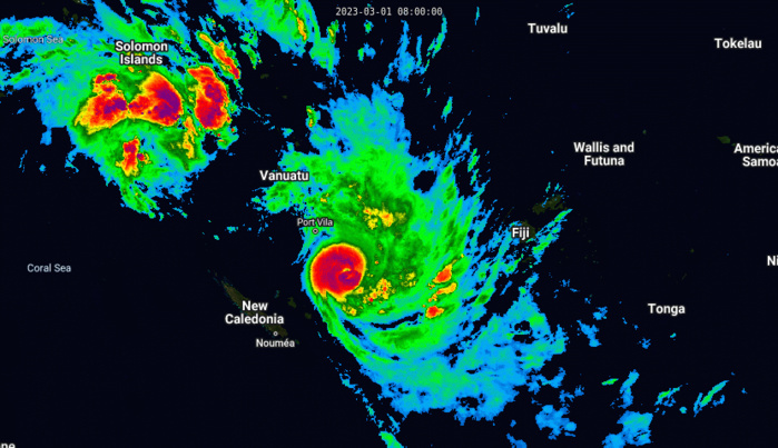 TC 16P(KEVIN) forecast to mimic the track of TC 15P(JUDY), Port Vila under potential threat once again// 0203utc TC 16P(KEVIN) forecast to mimic the track of TC 15P(JUDY), Port Vila under potential threat once again// 0203utc