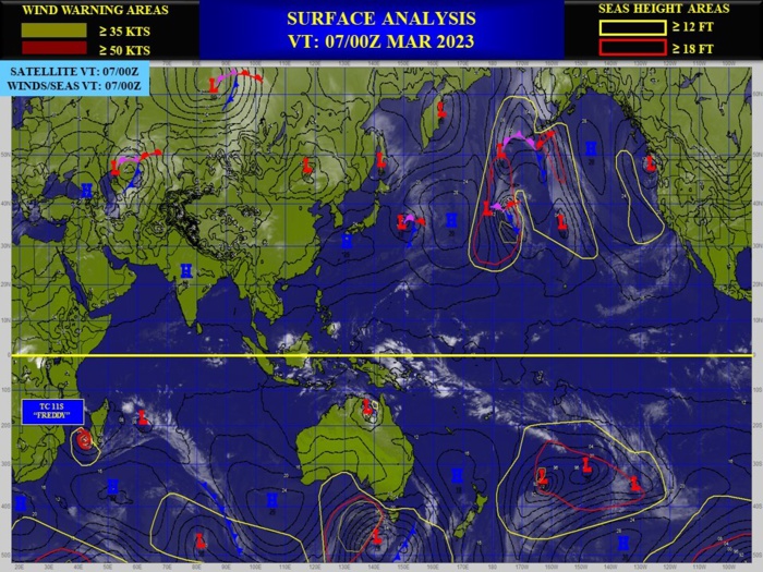 13 days later: CAT 2 US TC 11S(FREDDY) back to Typhoon intensity still intensifying//SS 16P(KEVIN)//Invest 97P//0715utc 13 days later: CAT 2 US TC 11S(FREDDY) back to Typhoon intensity still intensifying//SS 16P(KEVIN)//Invest 97P//0715utc