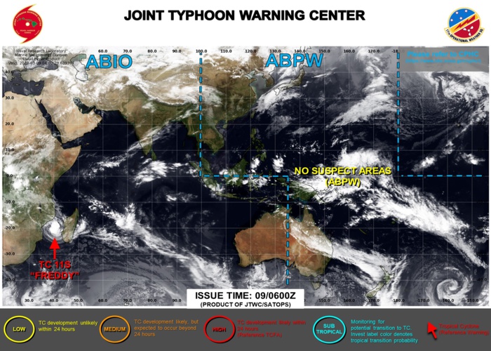 JTWC IS ISSUING 12HOURLY WARNINGS AND 3HOURLY SATELLITE BULLETINS ON TC 11S(FREDDY). JTWC IS ISSUING 12HOURLY WARNINGS AND 3HOURLY SATELLITE BULLETINS ON TC 11S(FREDDY).