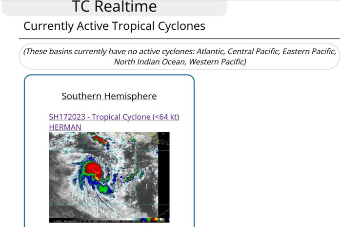 TC 17S(HERMAN) forecast to peak within 24hours// 3 week GTHO maps// 2915utc