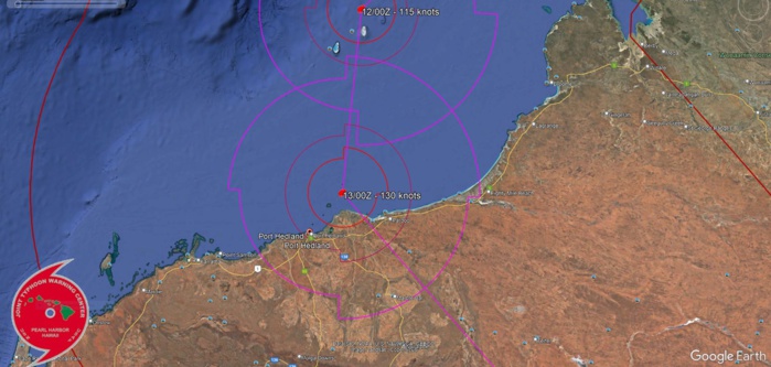 TC 18S forecast to peak as a powerful CAT 4 US in 96h just before landfall East of Port Hedland//Invest 90W up-graded// 0906utc