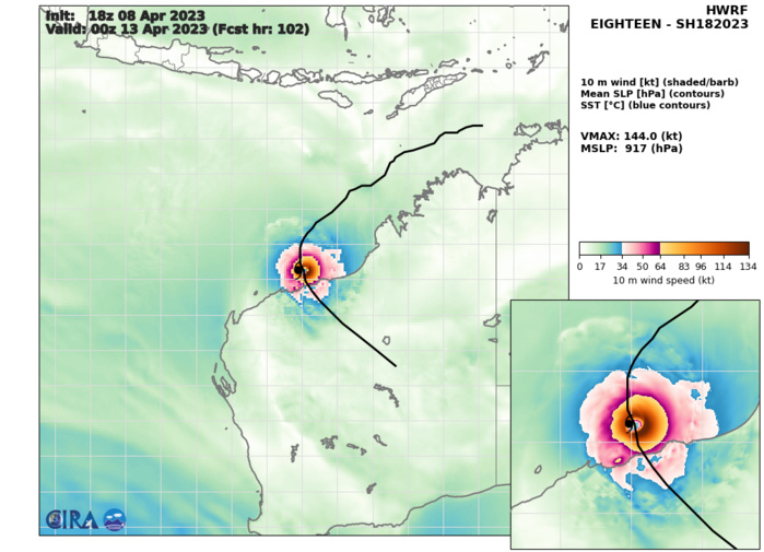 TC 18S forecast to peak as a powerful CAT 4 US in 96h just before landfall East of Port Hedland//Invest 90W up-graded// 0906utc TC 18S forecast to peak as a powerful CAT 4 US in 96h just before landfall East of Port Hedland//Invest 90W up-graded// 0906utc