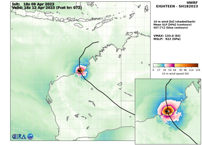 90W gradually developing approaching the Philippines //TC 18S forecast to be a powerful CAT 4 US by 72h and landfall East of Pardoo//1003utc