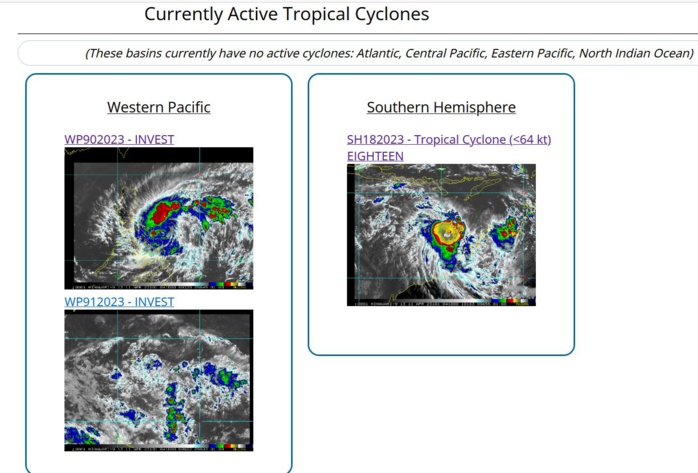 Invest 90W TCFA re-issued// TC 18S rapid intensification forecast next 48h up CAT 4 US//Invest 91W//1106utc
