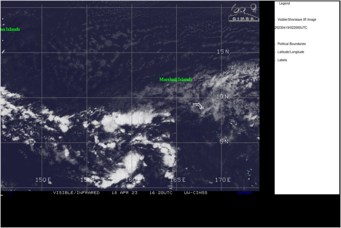 ANIMATED MULTISPECTRAL SATELLITE IMAGERY AND AN  182005Z SSMIS 91 GHZ MICROWAVE IMAGE DEPICT CURVED DEEP CONVECTIVE  BANDING WRAPPING INTO A WELL DEFINED AND CONSOLIDATED LOW LEVEL  CIRCULATION CENTER.