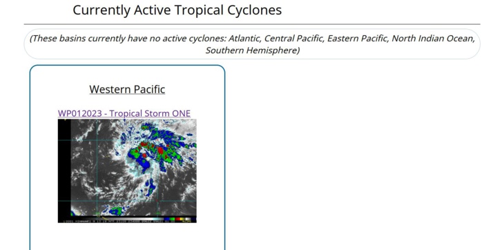 TS 01W relocated and peaking within 24 hours// 2003utc