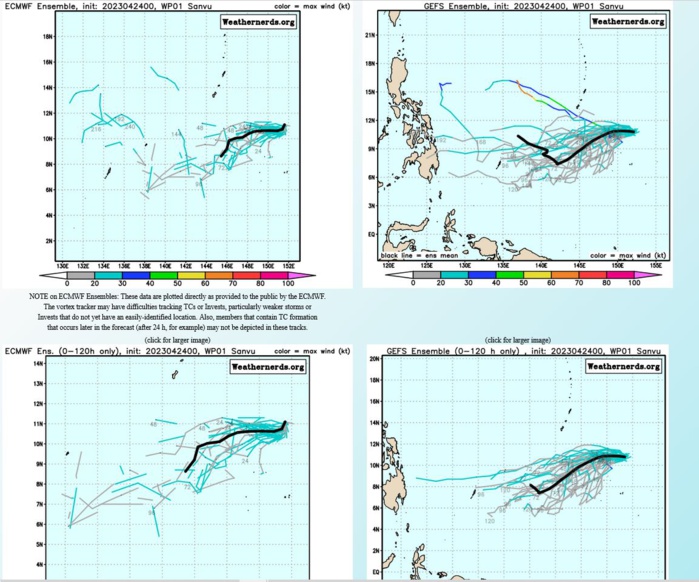 GLOBAL MODELS ARE IN AGREEMENT THAT  THE SYSTEM WILL HAVE NO SIGNIFICANT DEVELOPMENT AS IT TRACKS WESTWARD  OVER THE NEXT 24-48 HOURS.