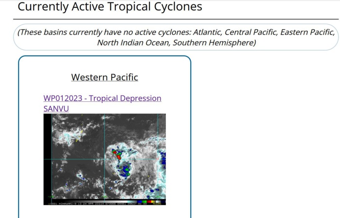 Remnants of TS 01W(SANVU)// 2506utc