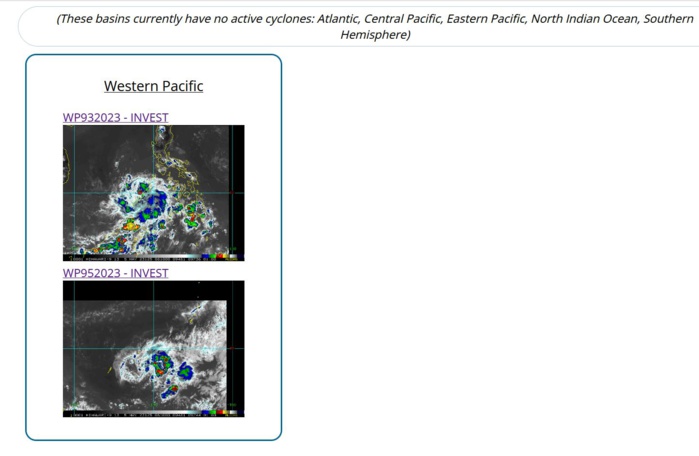 Invest 93W// Invest 95W// 3 week GTHO maps// 0506utc