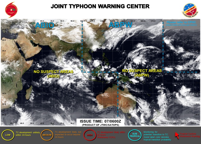 Invest 93W// Invest 95S// 0706utc