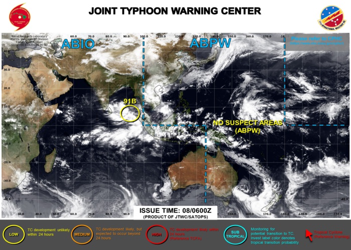 Invest 91B //Invest 91S// 0806utc