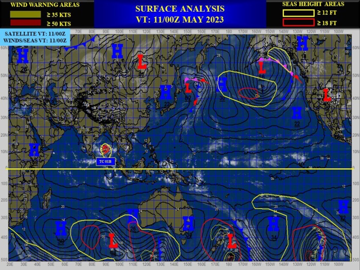 TC 01B is forecast to rapidly intensify after 24hours// 3 Week GTHO maps// 1103utc