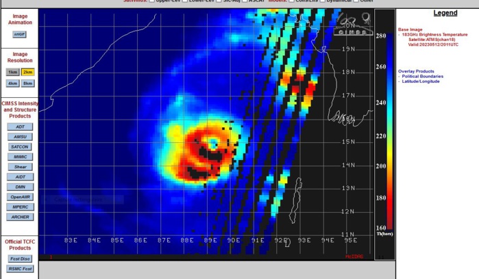 TC 01B(MOCHA) strong CAT 3 US to make landfall by 42h between COX'S BAZAR and SITTWE// Invest 92S// 1221utc