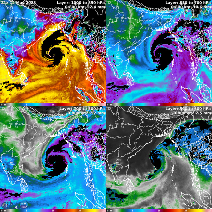 TC 01B(MOCHA) strong CAT 3 US to make landfall by 42h between COX'S BAZAR and SITTWE// Invest 92S// 1221utc