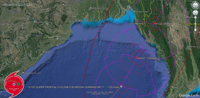 Super Cyclone 01B(MOCHA) set to make landfall within 24h between SITTWE and COX'S BAZAR//Invest 92S up-graded//1315utc Super Cyclone 01B(MOCHA) set to make landfall within 24h between SITTWE and COX'S BAZAR//Invest 92S up-graded//1315utc