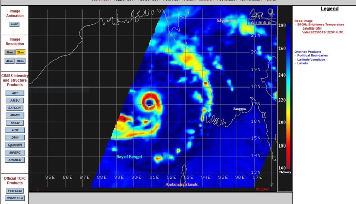 Super Cyclone 01B(MOCHA) set to make landfall within 24h between SITTWE and COX'S BAZAR//Invest 92S up-graded//1315utc