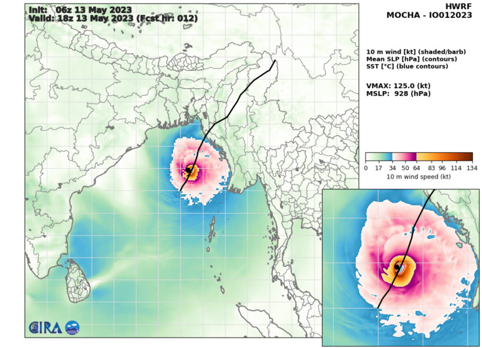 Super Cyclone 01B(MOCHA) set to make landfall within 24h between SITTWE and COX'S BAZAR//Invest 92S up-graded//1315utc