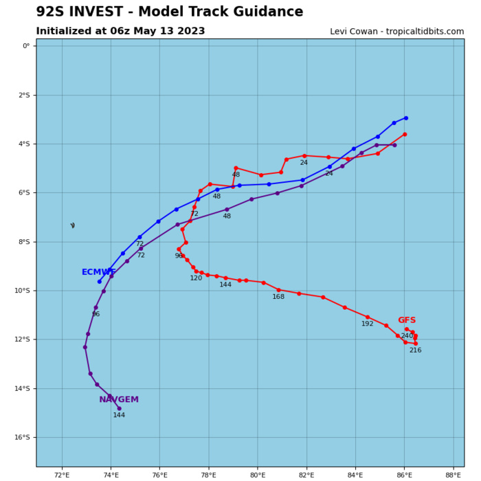 Super Cyclone 01B(MOCHA) set to make landfall within 24h between SITTWE and COX'S BAZAR//Invest 92S up-graded//1315utc