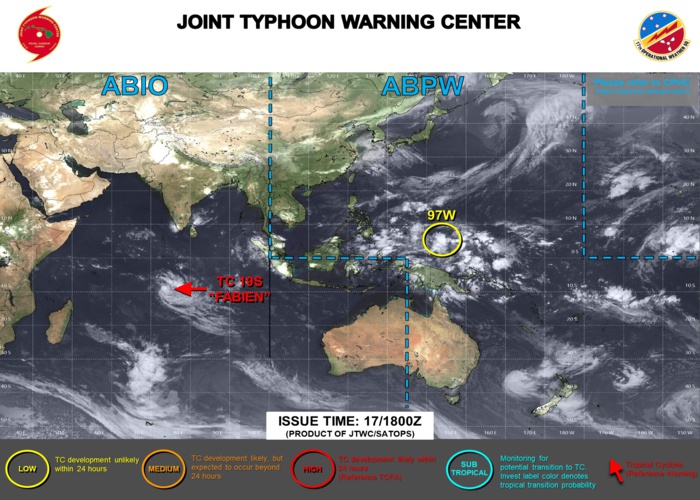 JTWC IS ISSUING 6HOURLY WARNINGS AND 3HOURLY SATELLITE BULLETINS ON TC 19S(FABIEN).