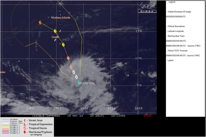 SATELLITE ANALYSIS, INITIAL POSITION AND INTENSITY DISCUSSION: ANIMATED MULTISPECTRAL SATELLITE IMAGERY (MSI) INDICATES RAPID CONSOLIDATION AND CONVECTIVE ORGANIZATION HAS OCCURRED OVER THE PAST SEVERAL HOURS. NUMEROUS VERTICAL HOT TOWERS CAN BE OBSERVED ORBITING THE CONSOLIDATING LLCC OF 02W. A RECENT 200556Z SSMIS 91GHZ MICROWAVE IMAGE REVEALS IMPROVING YET STILL FRAGMENTED DEEP CONVECTIVE BANDING IN ALL QUADRANTS. THE INITIAL POSITION IS PLACED WITH MEDIUM CONFIDENCE BASED ON THE FULLY OBSCURED NATURE OF THE LLCC IN MSI AND SSMIS IMAGERY. THE INITIAL INTENSITY OF 30KTS IS ASSESSED WITH HIGH CONFIDENCE BASED ON A NEAR TOTAL CONSENSUS AMONGST AGENCY DVORAK INTENSITY ESTIMATES AND VARIOUS AUTOMATED INTENSITY ESTIMATES SUCH AS CIMSS SATCON AND ADT, ALL OF WHICH INDICATE 30KTS.SATELLITE ANALYSIS, INITIAL POSITION AND INTENSITY DISCUSSION: ANIMATED MULTISPECTRAL SATELLITE IMAGERY (MSI) INDICATES RAPID CONSOLIDATION AND CONVECTIVE ORGANIZATION HAS OCCURRED OVER THE PAST SEVERAL HOURS. NUMEROUS VERTICAL HOT TOWERS CAN BE OBSERVED ORBITING THE CONSOLIDATING LLCC OF 02W. A RECENT 200556Z SSMIS 91GHZ MICROWAVE IMAGE REVEALS IMPROVING YET STILL FRAGMENTED DEEP CONVECTIVE BANDING IN ALL QUADRANTS. THE INITIAL POSITION IS PLACED WITH MEDIUM CONFIDENCE BASED ON THE FULLY OBSCURED NATURE OF THE LLCC IN MSI AND SSMIS IMAGERY. THE INITIAL INTENSITY OF 30KTS IS ASSESSED WITH HIGH CONFIDENCE BASED ON A NEAR TOTAL CONSENSUS AMONGST AGENCY DVORAK INTENSITY ESTIMATES AND VARIOUS AUTOMATED INTENSITY ESTIMATES SUCH AS CIMSS SATCON AND ADT, ALL OF WHICH INDICATE 30KTS.